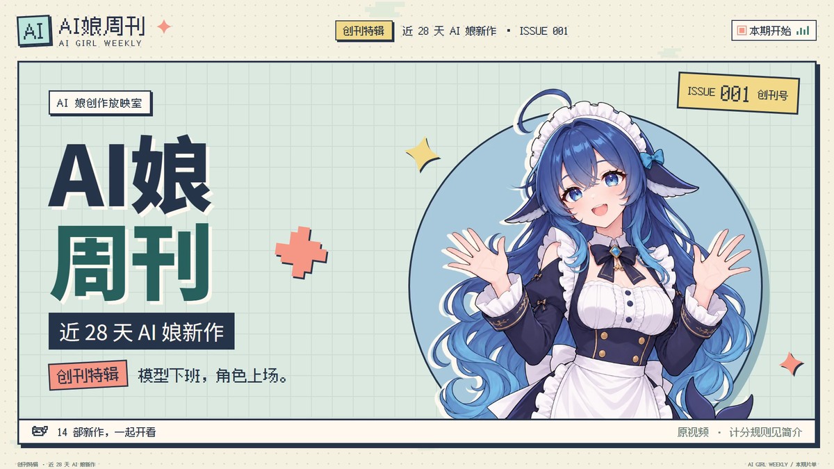 AI娘周刊 · 创刊特辑：近28天新作